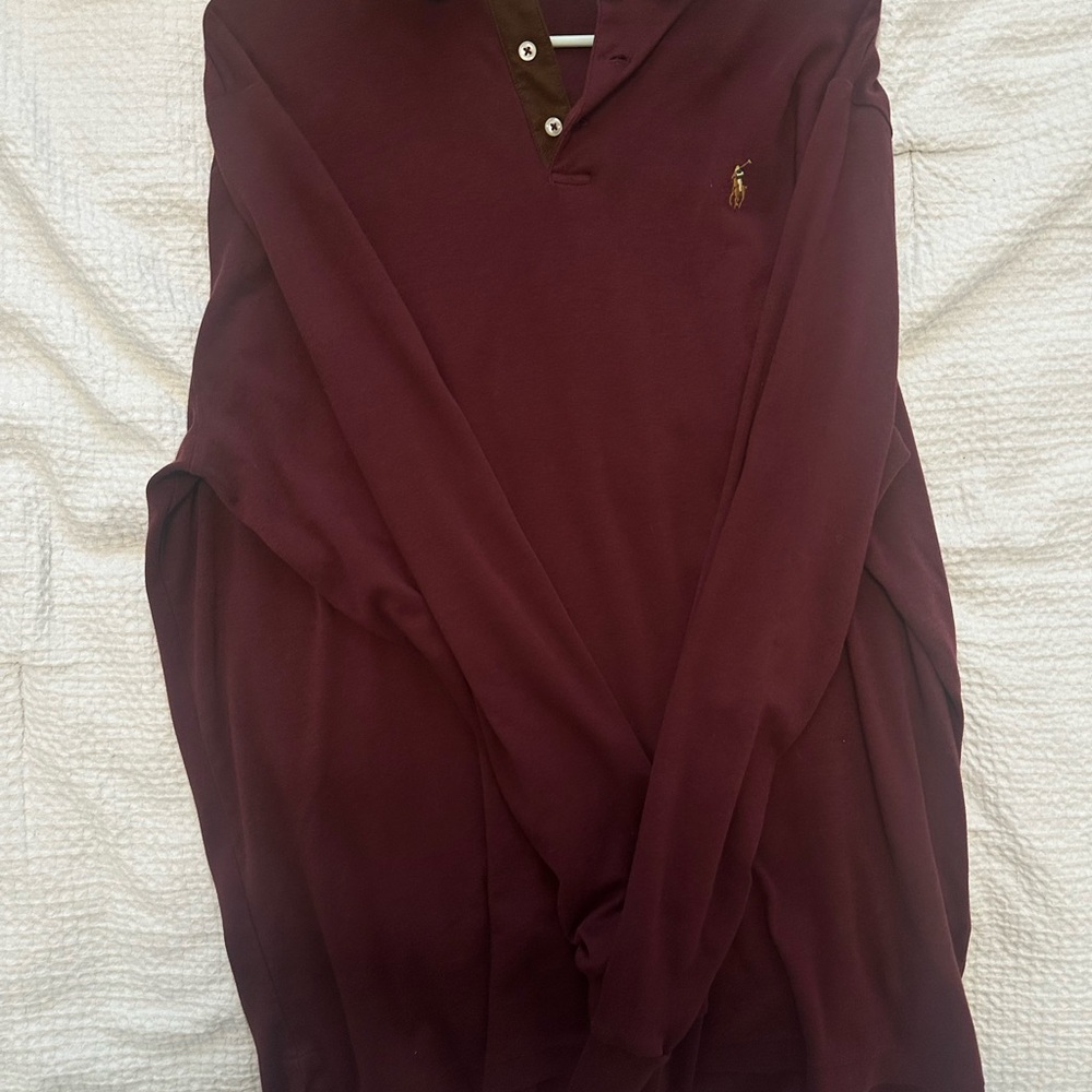 Polo by Ralph Lauren Men's Maroon Button Down Shirt